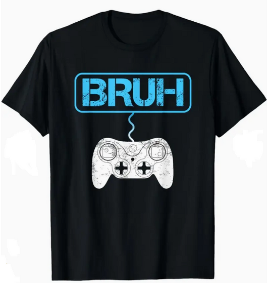 BRUH Blue and White Tee